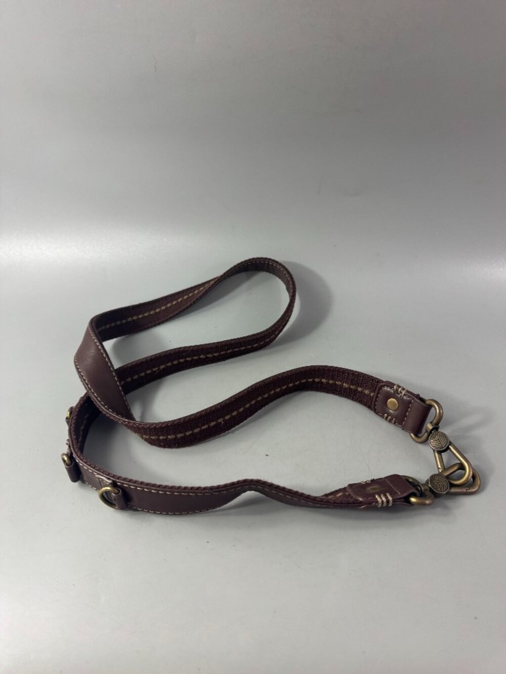 Brown Leather with Canvas Shoulder Strap
